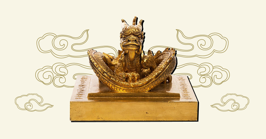 Ấn vàng nhà Nguyễn Lễ Phong Ấn Tết Hoàng cung