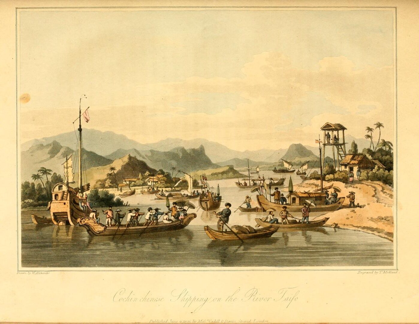 Một số sinh hoạt xứ Đàng Trong năm 1972 qua tranh vẽ cả John Barrow